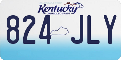 KY license plate 824JLY