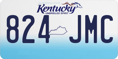 KY license plate 824JMC