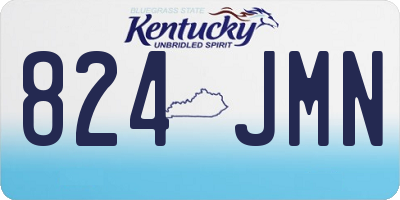 KY license plate 824JMN