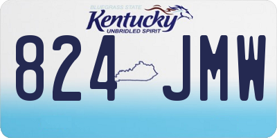KY license plate 824JMW