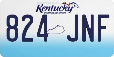 KY license plate 824JNF