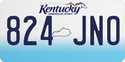 KY license plate 824JNO