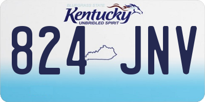 KY license plate 824JNV