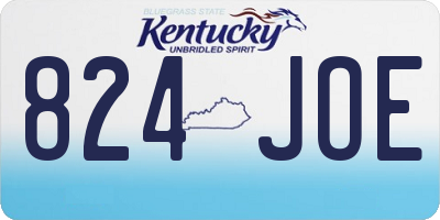 KY license plate 824JOE