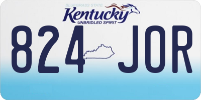 KY license plate 824JOR
