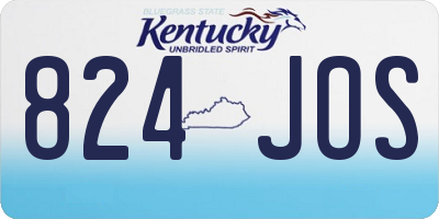 KY license plate 824JOS