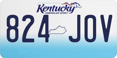 KY license plate 824JOV