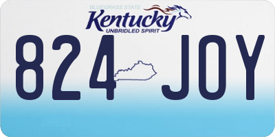 KY license plate 824JOY