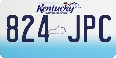 KY license plate 824JPC