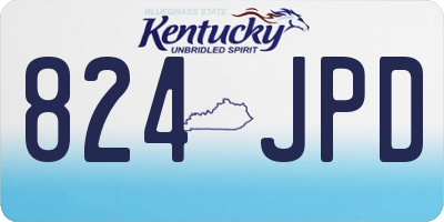 KY license plate 824JPD