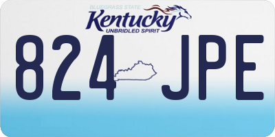 KY license plate 824JPE