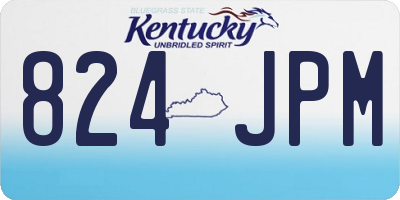 KY license plate 824JPM