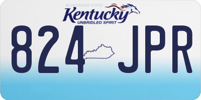 KY license plate 824JPR