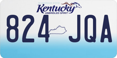 KY license plate 824JQA