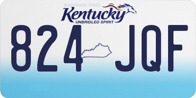 KY license plate 824JQF