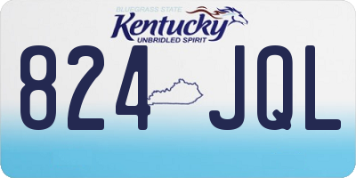 KY license plate 824JQL