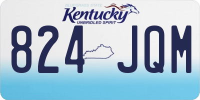 KY license plate 824JQM