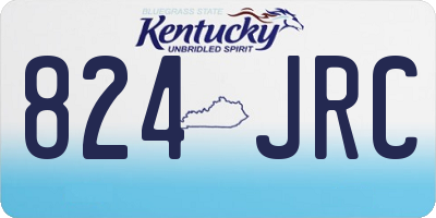 KY license plate 824JRC
