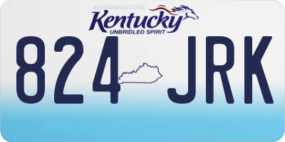 KY license plate 824JRK