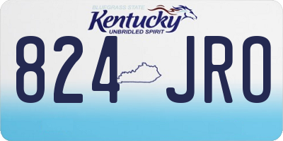 KY license plate 824JRO