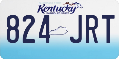 KY license plate 824JRT