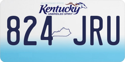 KY license plate 824JRU
