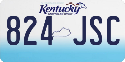 KY license plate 824JSC