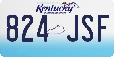 KY license plate 824JSF