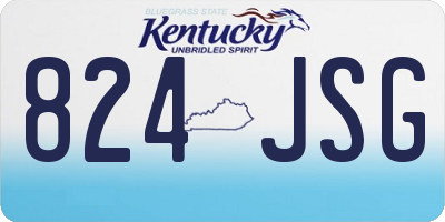 KY license plate 824JSG