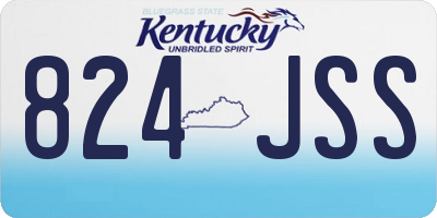KY license plate 824JSS