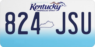 KY license plate 824JSU