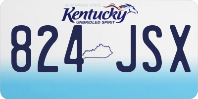 KY license plate 824JSX