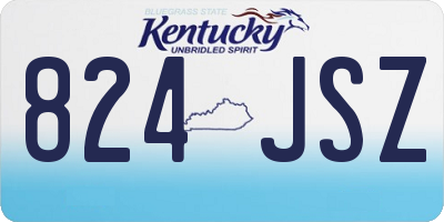 KY license plate 824JSZ