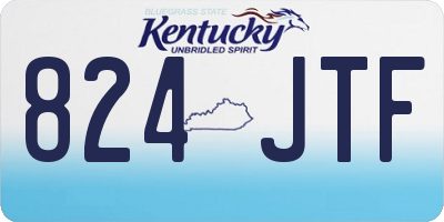 KY license plate 824JTF