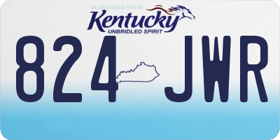 KY license plate 824JWR