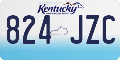 KY license plate 824JZC