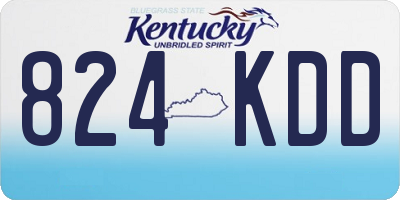 KY license plate 824KDD