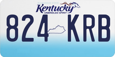 KY license plate 824KRB