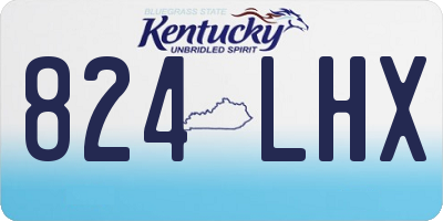 KY license plate 824LHX