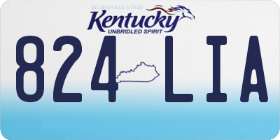 KY license plate 824LIA