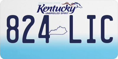 KY license plate 824LIC