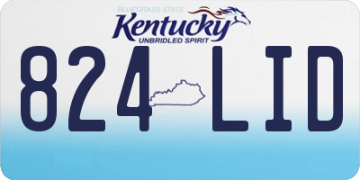 KY license plate 824LID