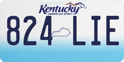 KY license plate 824LIE