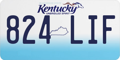 KY license plate 824LIF