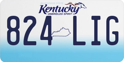 KY license plate 824LIG