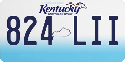 KY license plate 824LII