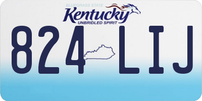 KY license plate 824LIJ