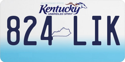 KY license plate 824LIK