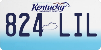 KY license plate 824LIL