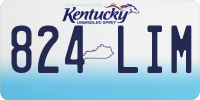 KY license plate 824LIM